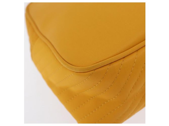 SAINT LAURENT Borsa a Mano Nylon Giallo Oro Auth 173709 D'oro - vista 15