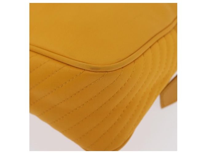 SAINT LAURENT Borsa a Mano Nylon Giallo Oro Auth 173709 D'oro - vista 16
