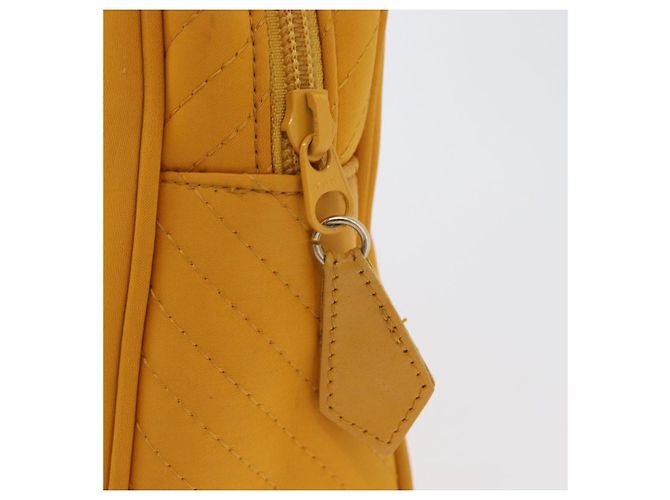 SAINT LAURENT Borsa a Mano Nylon Giallo Oro Auth 173709 D'oro - vista 17
