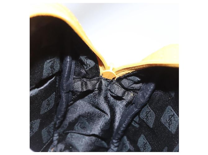 SAINT LAURENT Borsa a Mano Nylon Giallo Oro Auth 173709 D'oro - vista 18