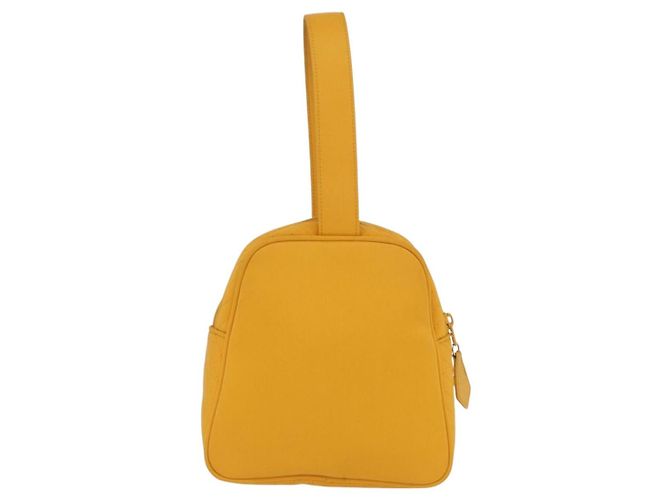 SAINT LAURENT Borsa a Mano Nylon Giallo Oro Auth 173709 D'oro - vista 2
