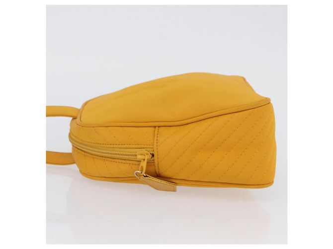 SAINT LAURENT Borsa a Mano Nylon Giallo Oro Auth 173709 D'oro - vista 4