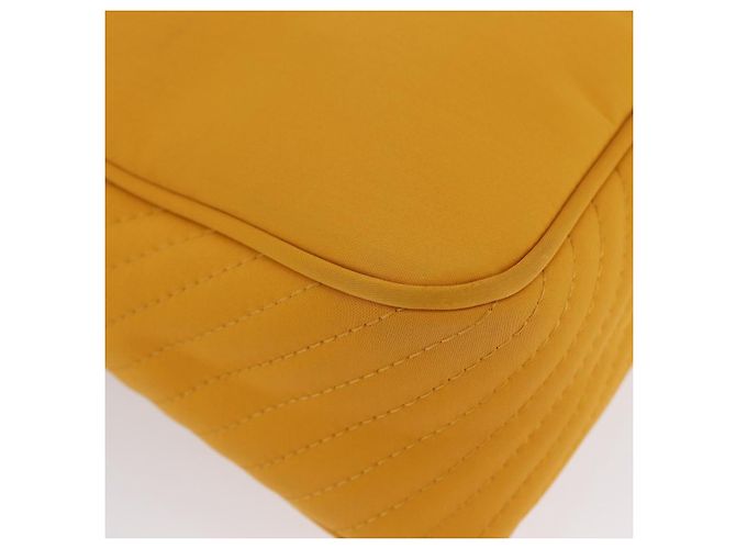SAINT LAURENT Borsa a Mano Nylon Giallo Oro Auth 173709 D'oro - vista 9