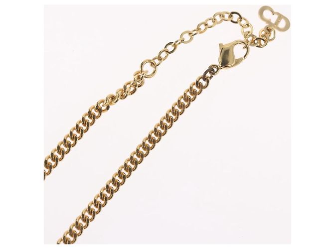 Collana Christian Dior metallo tono oro Auth BA11478 - vista 15