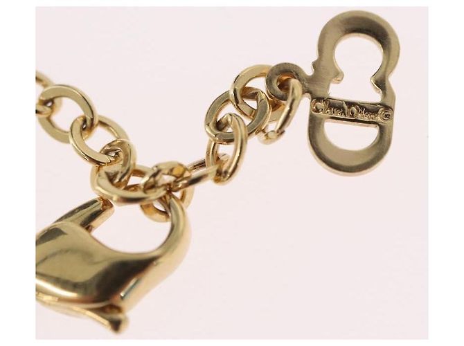 Collana Christian Dior metallo tono oro Auth BA11478 - vista 16