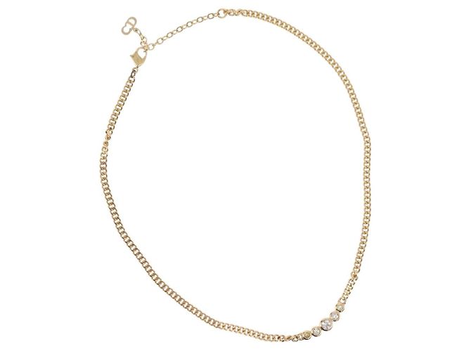 Collana Christian Dior metallo tono oro Auth BA11478 - vista 2