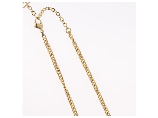 Collana Christian Dior metallo tono oro Auth BA11478 - vista 7