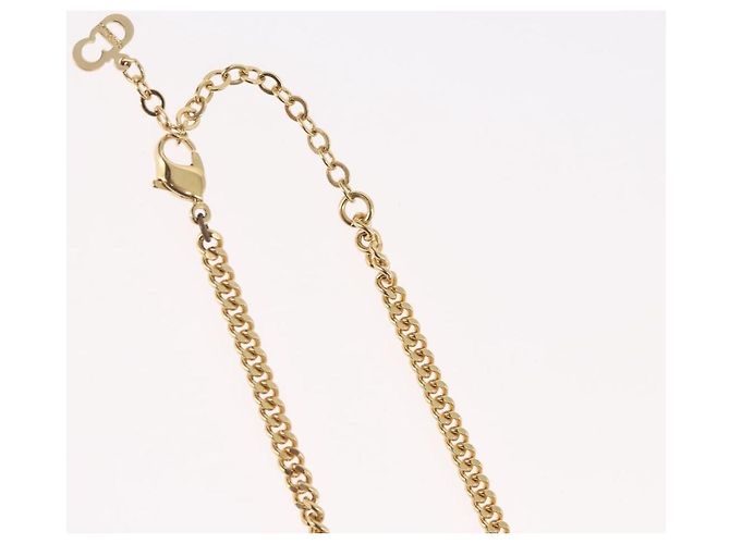 Collana Christian Dior metallo tono oro Auth BA11478 - vista 8