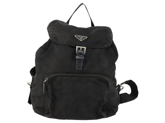 PRADA Backpack Nylon Black Silver Auth 172260 Silvery - view 13