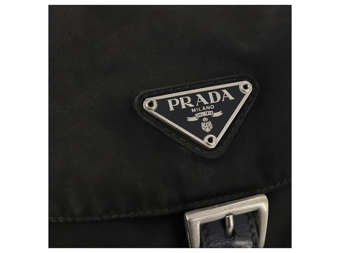 PRADA Backpack Nylon Black Silver Auth 172260 Silvery - view 20