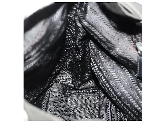 PRADA Backpack Nylon Black Silver Auth 172260 Silvery - view 23