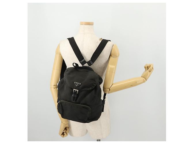 PRADA Backpack Nylon Black Silver Auth 172260 Silvery - view 27