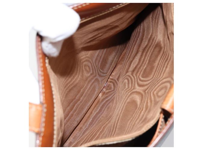 Céline Borsa tote in tela Macadam CELINE in pelle PVC marrone oro Auth ARZ422 D'oro - vista 11