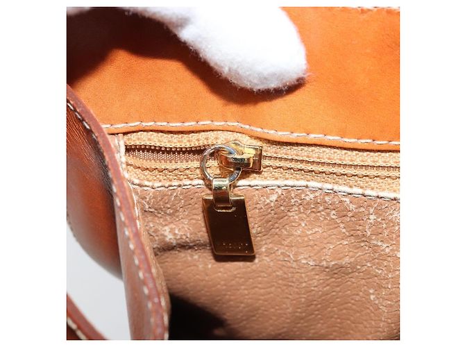 Céline Borsa tote in tela Macadam CELINE in pelle PVC marrone oro Auth ARZ422 D'oro - vista 21