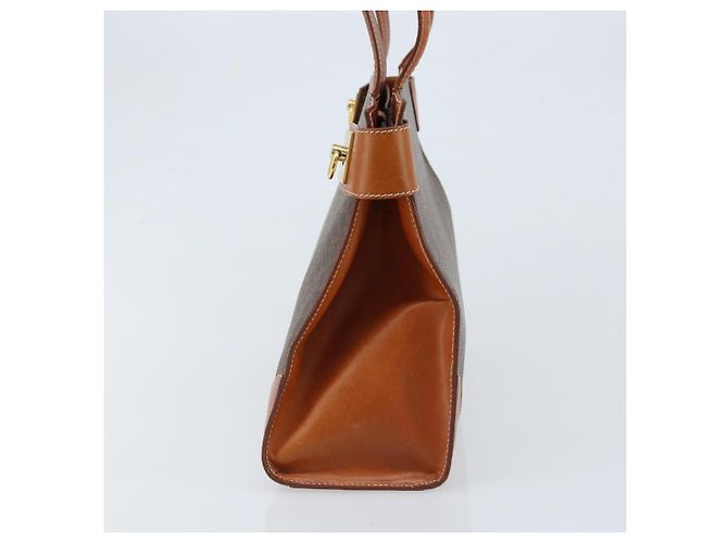 Céline Borsa tote in tela Macadam CELINE in pelle PVC marrone oro Auth ARZ422 D'oro - vista 3