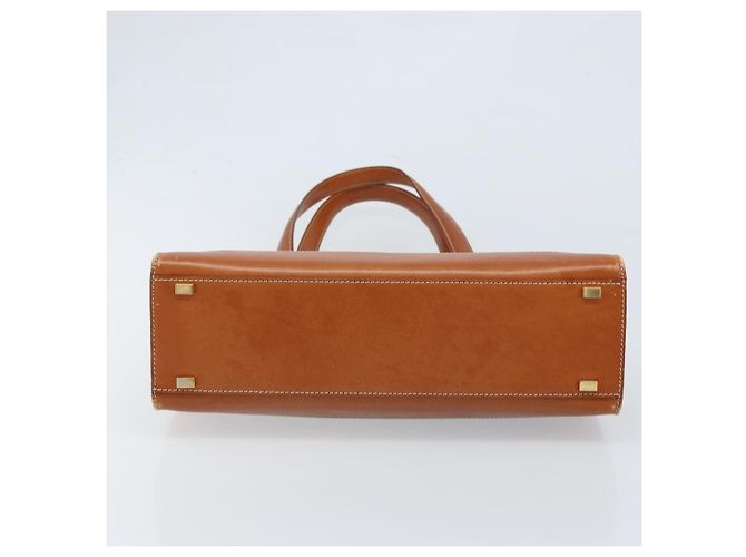 Céline Borsa tote in tela Macadam CELINE in pelle PVC marrone oro Auth ARZ422 D'oro - vista 5