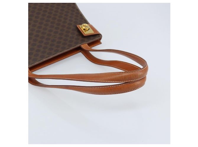 Céline Borsa tote in tela Macadam CELINE in pelle PVC marrone oro Auth ARZ422 D'oro - vista 7