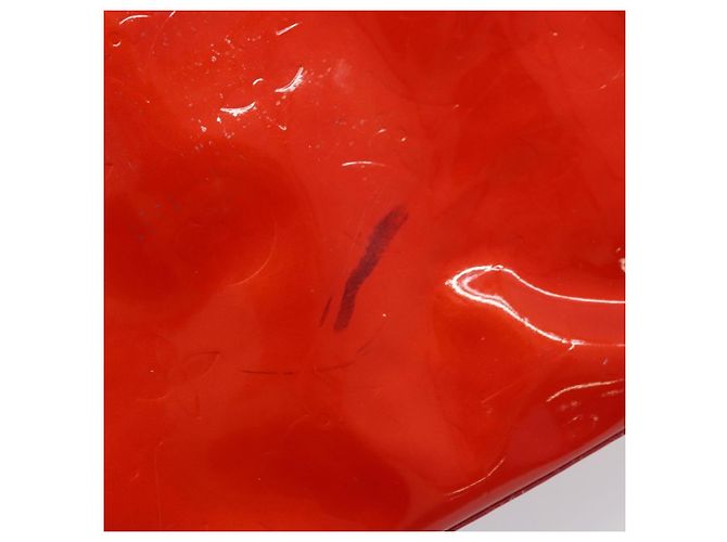 LOUIS VUITTON Monogram Vernis Reade PM Borsa a Mano Rossa M91088 LV Auth ARZ320 Rosso - vista 10