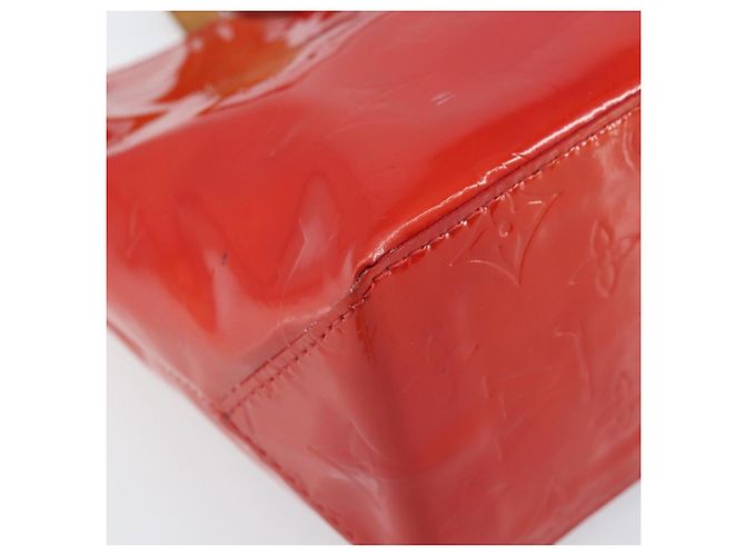 LOUIS VUITTON Monogram Vernis Reade PM Borsa a Mano Rossa M91088 LV Auth ARZ320 Rosso - vista 14