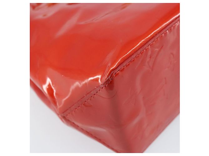 LOUIS VUITTON Monogram Vernis Reade PM Borsa a Mano Rossa M91088 LV Auth ARZ320 Rosso - vista 16