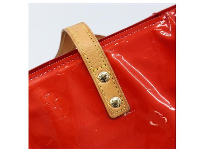 LOUIS VUITTON Monogram Vernis Reade PM Borsa a Mano Rossa M91088 LV Auth ARZ320 Rosso - vista 17