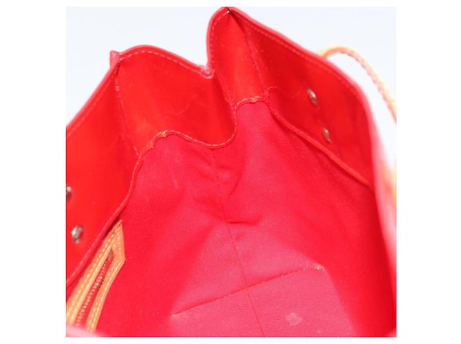 LOUIS VUITTON Monogram Vernis Reade PM Borsa a Mano Rossa M91088 LV Auth ARZ320 Rosso - vista 19