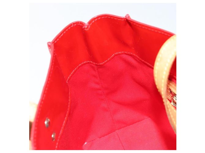LOUIS VUITTON Monogram Vernis Reade PM Borsa a Mano Rossa M91088 LV Auth ARZ320 Rosso - vista 20