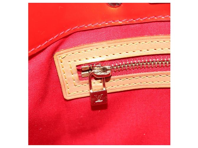 LOUIS VUITTON Monogram Vernis Reade PM Borsa a Mano Rossa M91088 LV Auth ARZ320 Rosso - vista 21