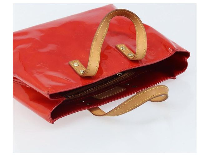 LOUIS VUITTON Monogram Vernis Reade PM Borsa a Mano Rossa M91088 LV Auth ARZ320 Rosso - vista 6