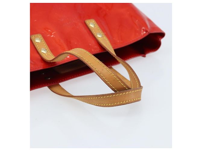 LOUIS VUITTON Monogram Vernis Reade PM Borsa a Mano Rossa M91088 LV Auth ARZ320 Rosso - vista 7