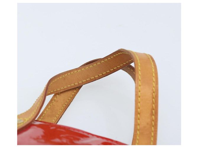 LOUIS VUITTON Monogram Vernis Reade PM Borsa a Mano Rossa M91088 LV Auth ARZ320 Rosso - vista 8