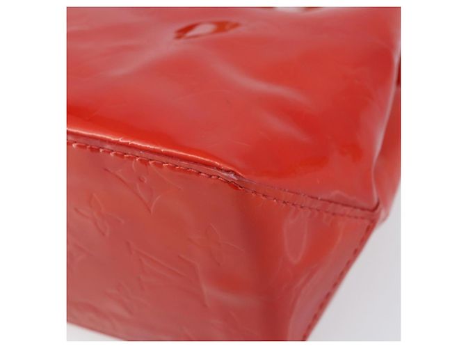 LOUIS VUITTON Monogram Vernis Reade PM Borsa a Mano Rossa M91088 LV Auth ARZ320 Rosso - vista 9
