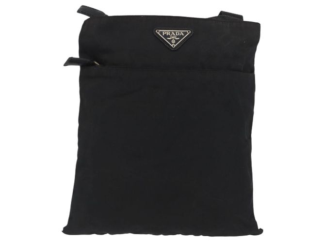 Borsa a Spalla PRADA in Nylon Nero Auth bs33979 - vista 13