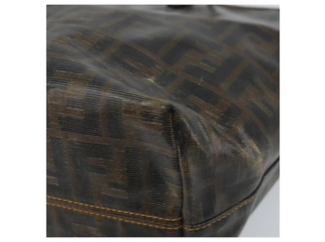 FENDI Zucca Canvas Tote Bag Beschichtete Leinwand Braun Schwarz Auth BSZ076 - Ansicht 15