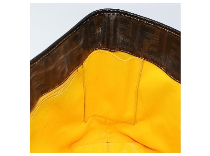 FENDI Zucca Canvas Tote Bag Beschichtete Leinwand Braun Schwarz Auth BSZ076 - Ansicht 18