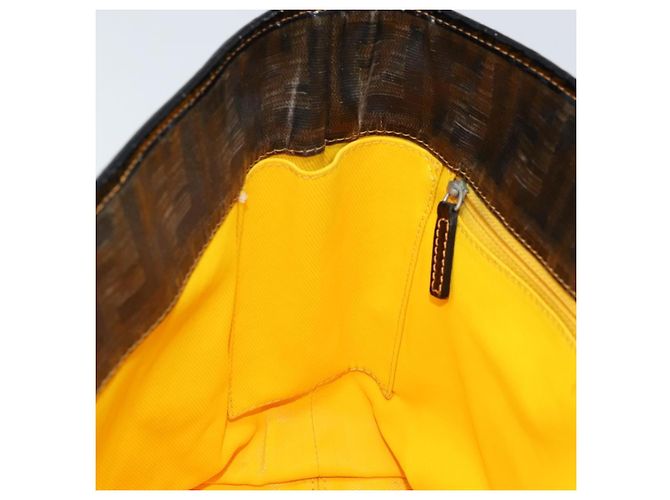 FENDI Zucca Canvas Tote Bag Beschichtete Leinwand Braun Schwarz Auth BSZ076 - Ansicht 19