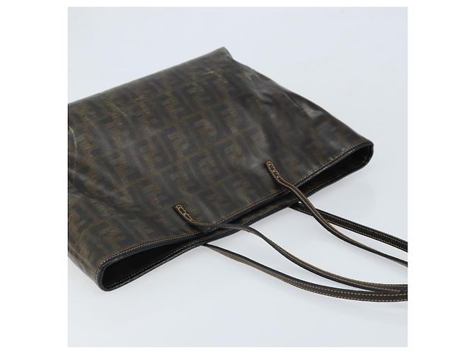 FENDI Zucca Canvas Tote Bag Beschichtete Leinwand Braun Schwarz Auth BSZ076 - Ansicht 6