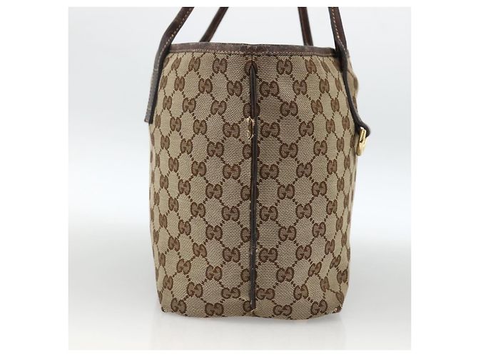 Borsa Tote Abbey in Canvas GG Gucci Beige Oro 169946 Auth 173390 D'oro - vista 3