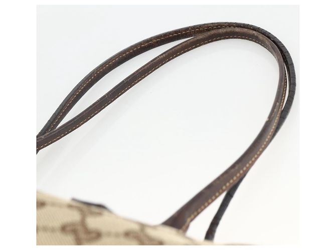 Borsa Tote Abbey in Canvas GG Gucci Beige Oro 169946 Auth 173390 D'oro - vista 8