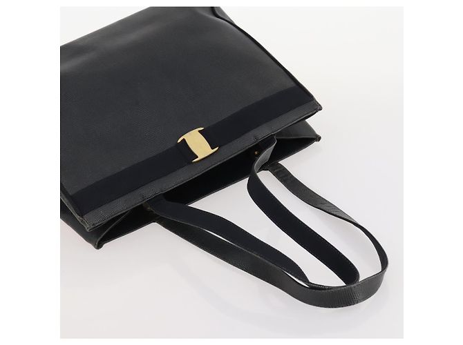 Borsa Tote in Pelle Salvatore Ferragamo 2 Pezzi Nera Auth 168827 Nero - vista 16