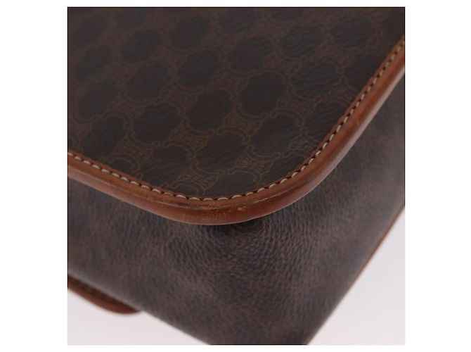 Céline Borsa a spalla circolare in tela Macadam CELINE in pelle PVC marrone oro Auth ARZ089 D'oro - vista 15