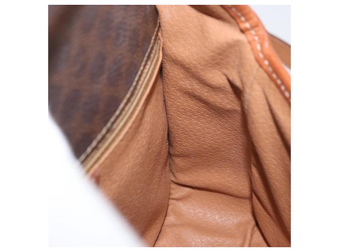 Céline Borsa a spalla circolare in tela Macadam CELINE in pelle PVC marrone oro Auth ARZ089 D'oro - vista 18