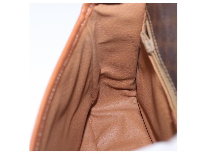 Céline Borsa a spalla circolare in tela Macadam CELINE in pelle PVC marrone oro Auth ARZ089 D'oro - vista 19