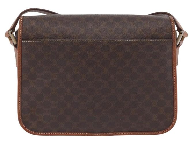 Céline Borsa a spalla circolare in tela Macadam CELINE in pelle PVC marrone oro Auth ARZ089 D'oro - vista 2