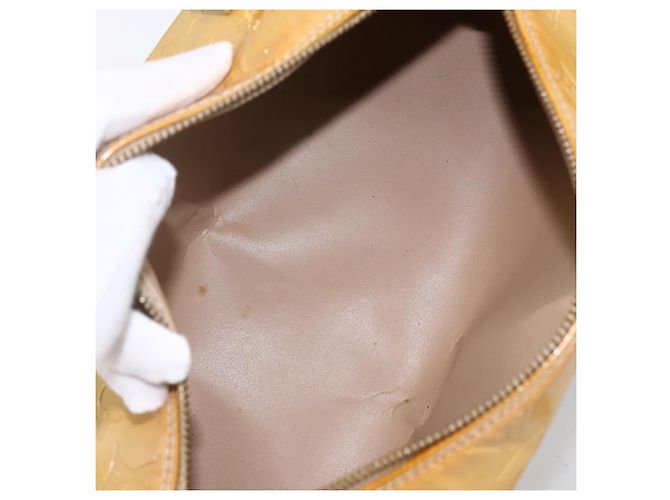 LOUIS VUITTON Borsa a Mano Monogram Vernis Bedford Beige M91006 LV Auth 170055 - Ansicht 11