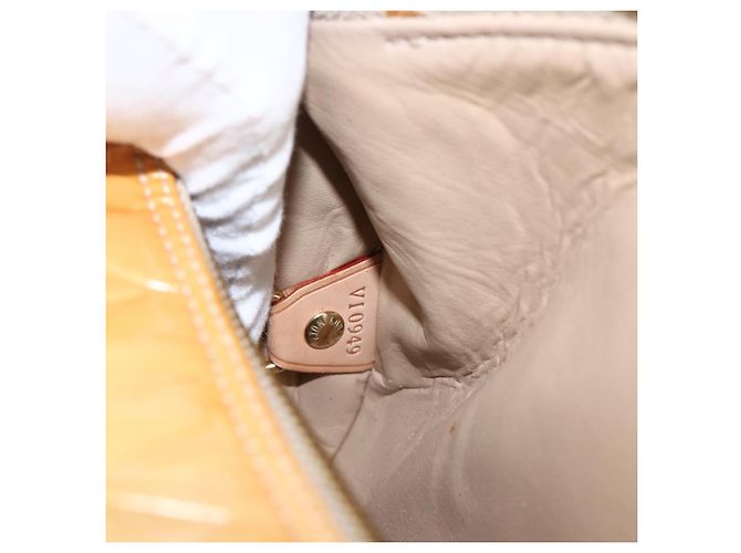 LOUIS VUITTON Borsa a Mano Monogram Vernis Bedford Beige M91006 LV Auth 170055 - Ansicht 12