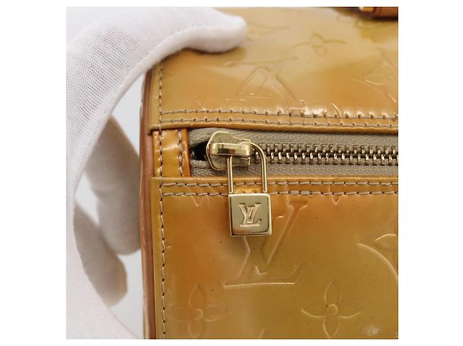 LOUIS VUITTON Borsa a Mano Monogram Vernis Bedford Beige M91006 LV Auth 170055 - Ansicht 9