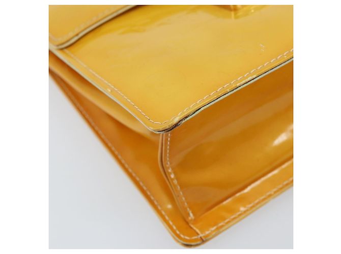 LOUIS VUITTON Borsa Spring Street Monogram Vernis Giallo Lime M91068 Auth 170096 D'oro - vista 14