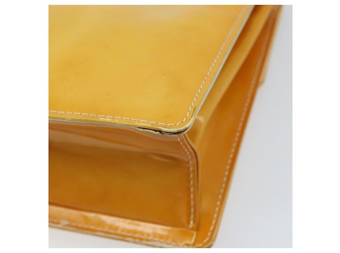 LOUIS VUITTON Borsa Spring Street Monogram Vernis Giallo Lime M91068 Auth 170096 D'oro - vista 15