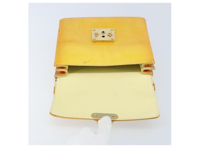 LOUIS VUITTON Borsa Spring Street Monogram Vernis Giallo Lime M91068 Auth 170096 D'oro - vista 18